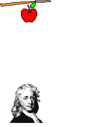 La légende de Newton : c'est d'une pomme qui lui serait tombée sur la tête qu'aurait jailli son inspiration
